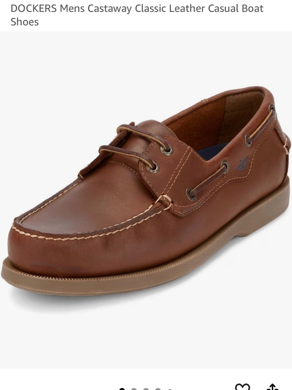 Dockers Brown Leather Classic Boat Shoe